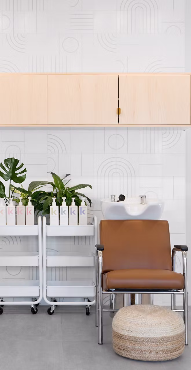 Salon treatment area